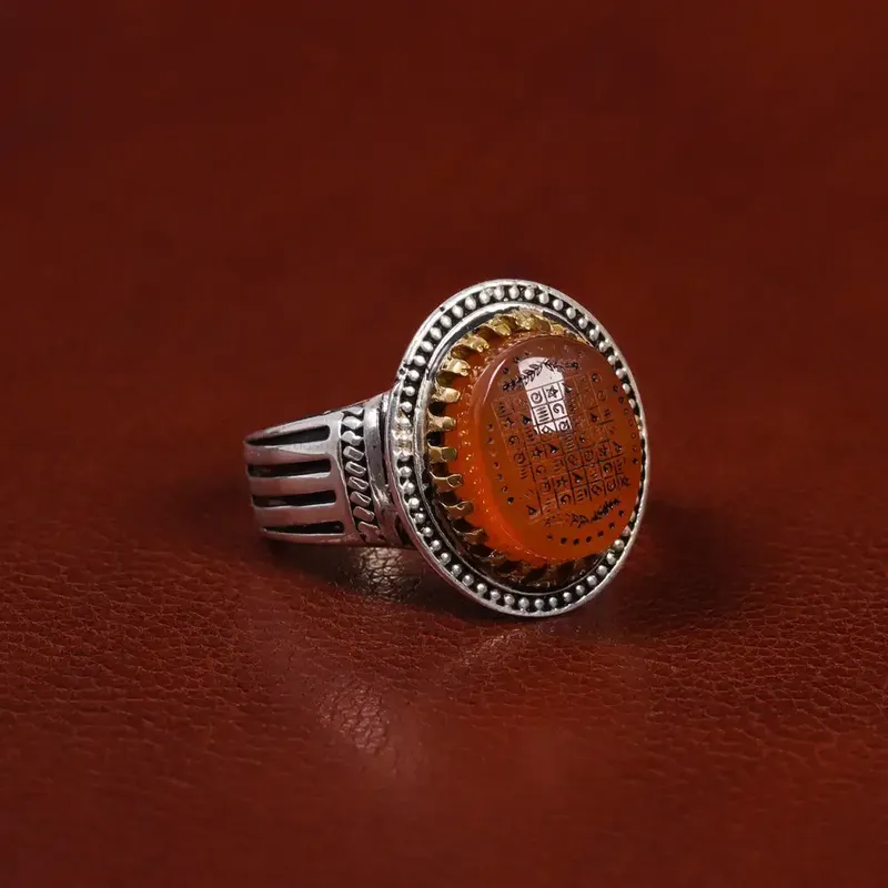 انگشتر عقیق مردانه کد 23421