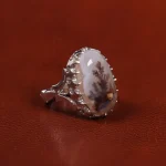 انگشتر عقیق شجر مردانه کد 23548