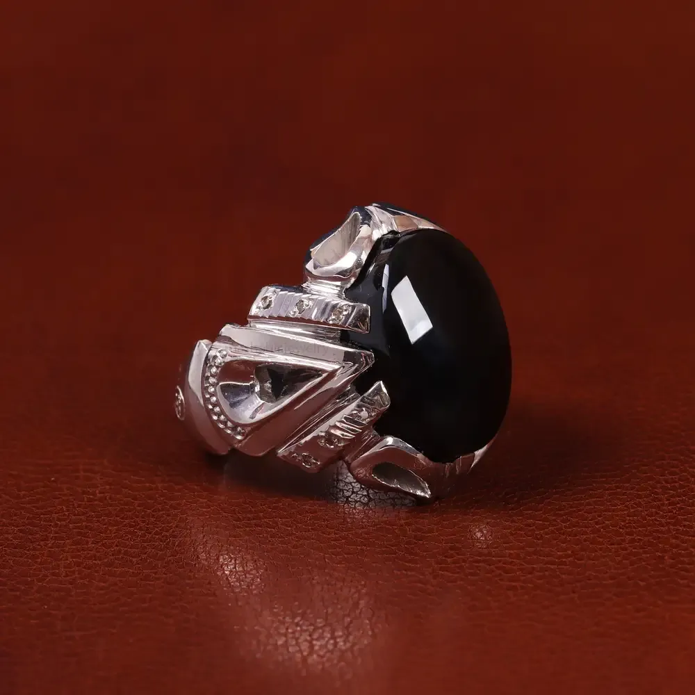 انگشتر عقیق یمنی مردانه کد 23551