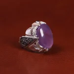 انگشتر عقیق سوسنی مردانه کد 23554