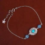 دستبند فیروزه زنانه کد 23562