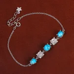 دستبند فیروزه زنانه کد 23563