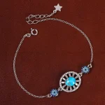 دستبند فیروزه زنانه کد 23565