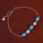 دستبند فیروزه زنانه کد 23567