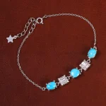 دستبند فیروزه زنانه کد 23571