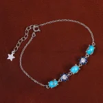 دستبند فیروزه زنانه کد 23573