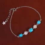 دستبند فیروزه زنانه کد 23574