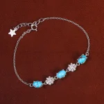 دستبند فیروزه زنانه کد 23575