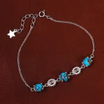 دستبند فیروزه زنانه کد 23580