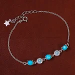 دستبند فیروزه زنانه کد 23583