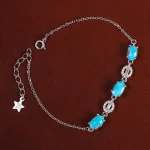 دستبند فیروزه زنانه کد 23586