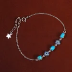 دستبند فیروزه زنانه کد 23587