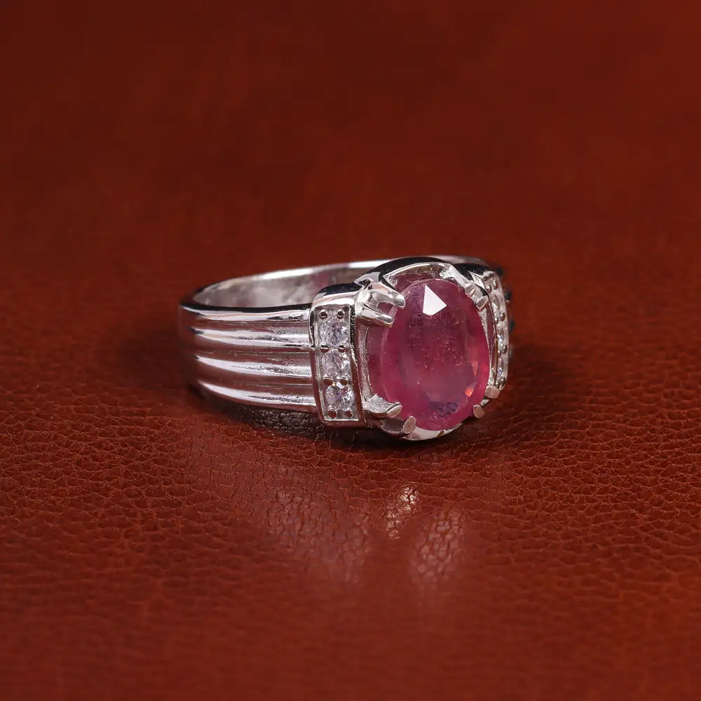 انگشتر یاقوت سرخ مردانه کد 23610