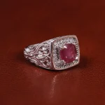 انگشتر یاقوت سرخ مردانه کد 23613