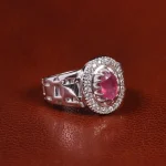 انگشتر یاقوت سرخ مردانه کد 23614