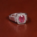 انگشتر یاقوت سرخ مردانه کد 23617