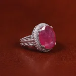 انگشتر یاقوت سرخ مردانه کد 23621