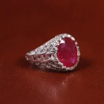 انگشتر یاقوت سرخ مردانه کد 23623