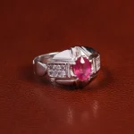 انگشتر یاقوت سرخ مردانه کد 23624