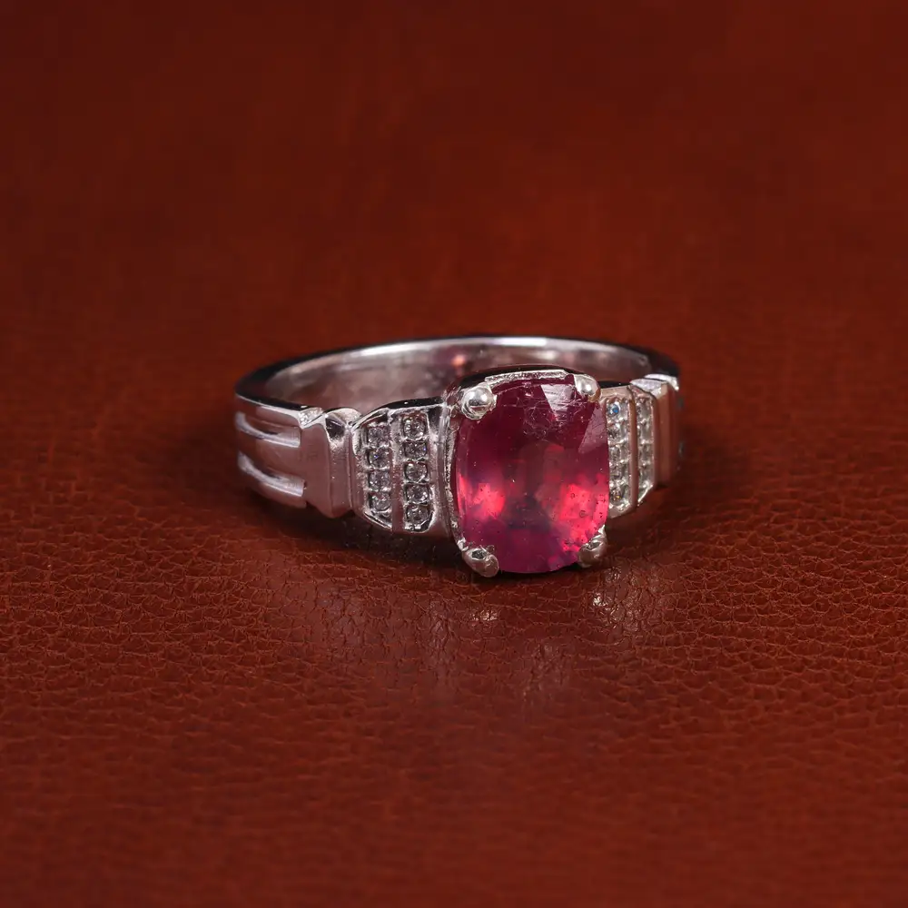 انگشتر یاقوت سرخ مردانه کد 23625