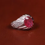 انگشتر یاقوت سرخ مردانه کد 23627