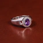 انگشتر آمیتیست مردانه کد 23629