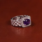 انگشتر آمیتیست مردانه کد 23631