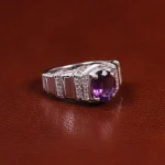 انگشتر آمیتیست مردانه کد 23633