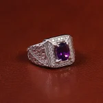 انگشتر آمیتیست مردانه کد 23635