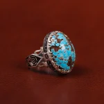 انگشتر فیروزه شجری مردانه کد 23656