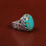 انگشتر فیروزه شجری مردانه کد 23657