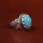 انگشتر فیروزه شجری مردانه کد 23668