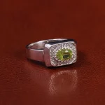 انگشتر زبرجد مردانه کد 23677