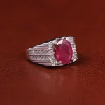 انگشتر یاقوت سرخ مردانه کد 23682