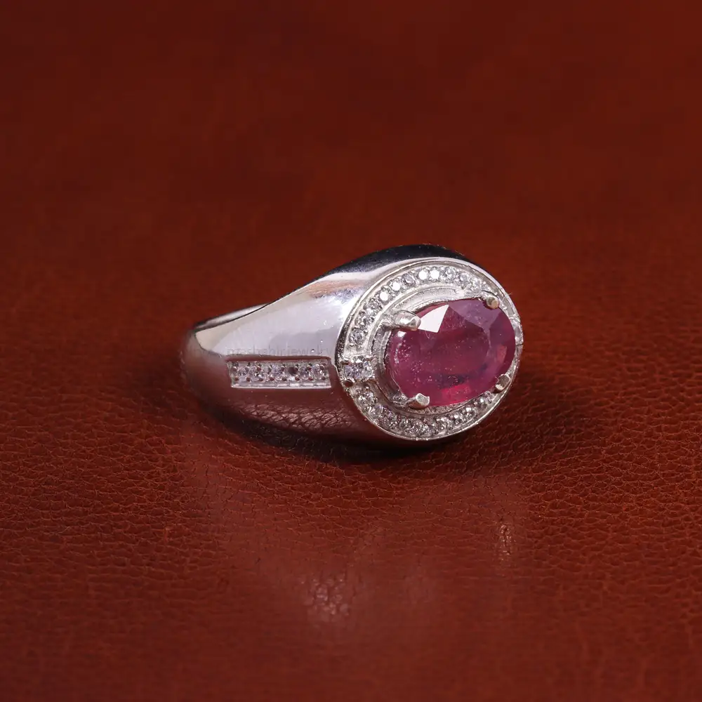 انگشتر یاقوت سرخ مردانه کد 23683