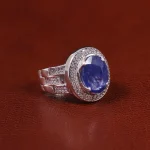 انگشتر یاقوت کبود مردانه کد 23685