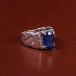 انگشتر یاقوت کبود مردانه کد 23687