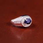 انگشتر یاقوت کبود مردانه کد 23688