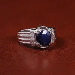 انگشتر یاقوت کبود مردانه کد 23691