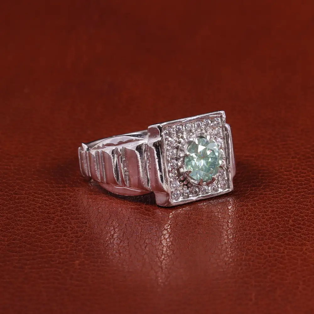 انگشتر مونزانايت مردانه کد 23699