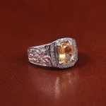 انگشتر سیترین مردانه کد 23719