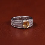 انگشتر سیترین مردانه کد 23728