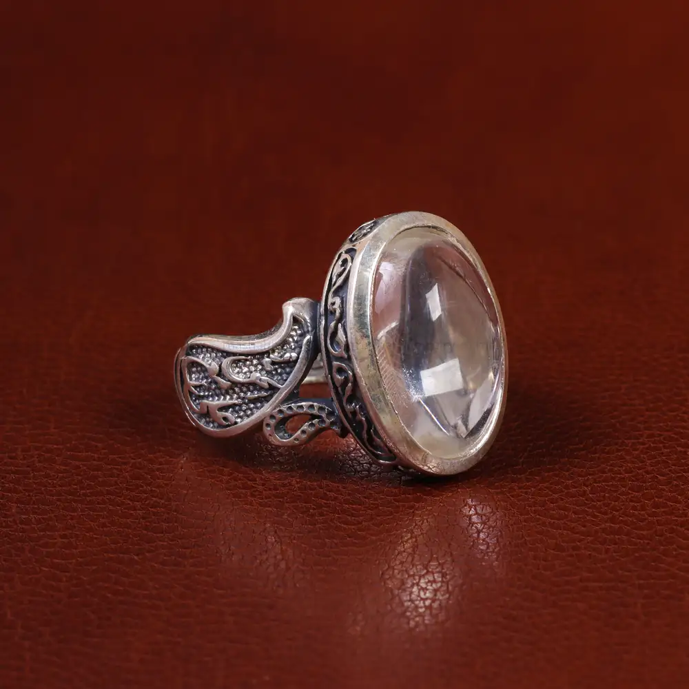 انگشتر دُر نجف مردانه کد 23741