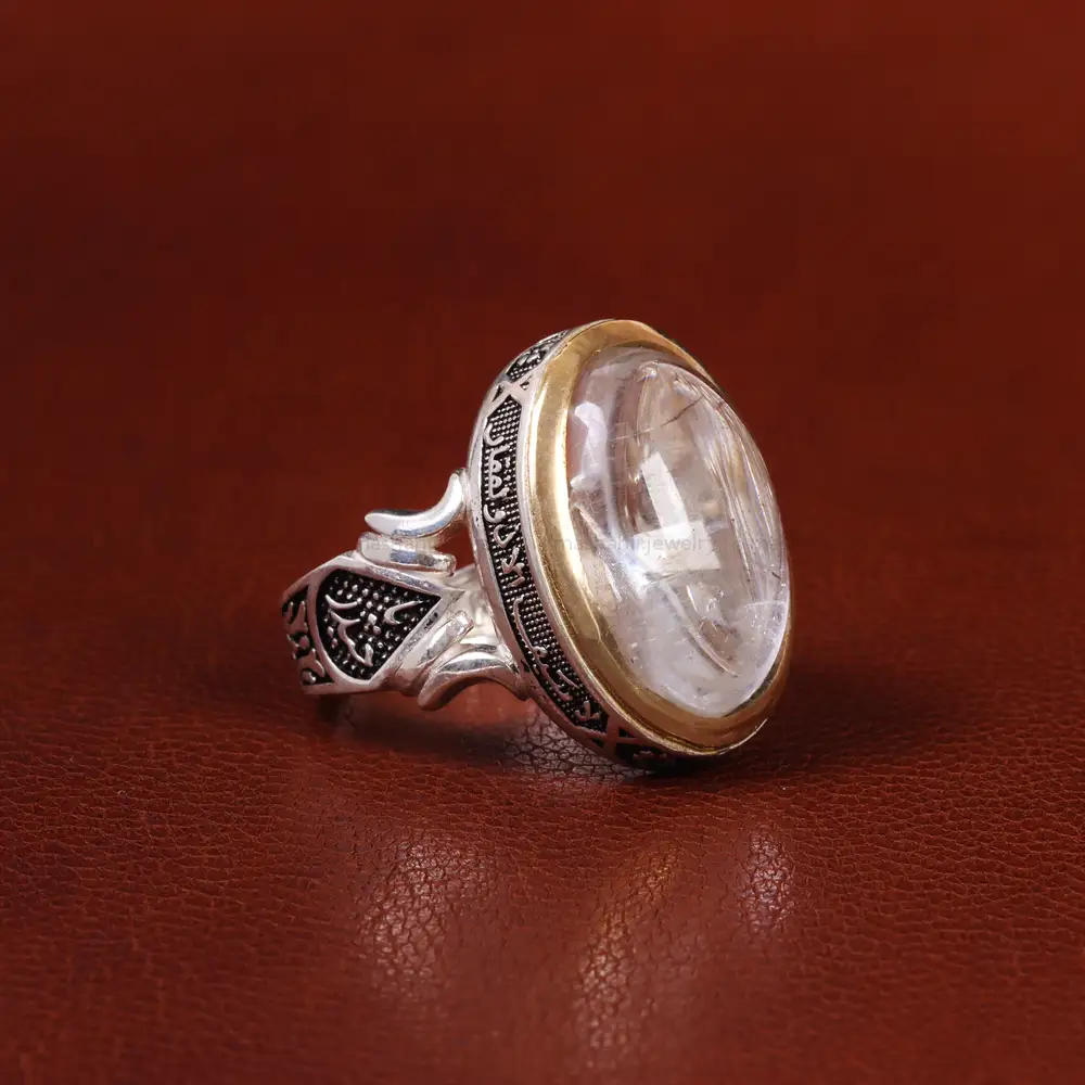 انگشتر دُر نجف مردانه کد 23755