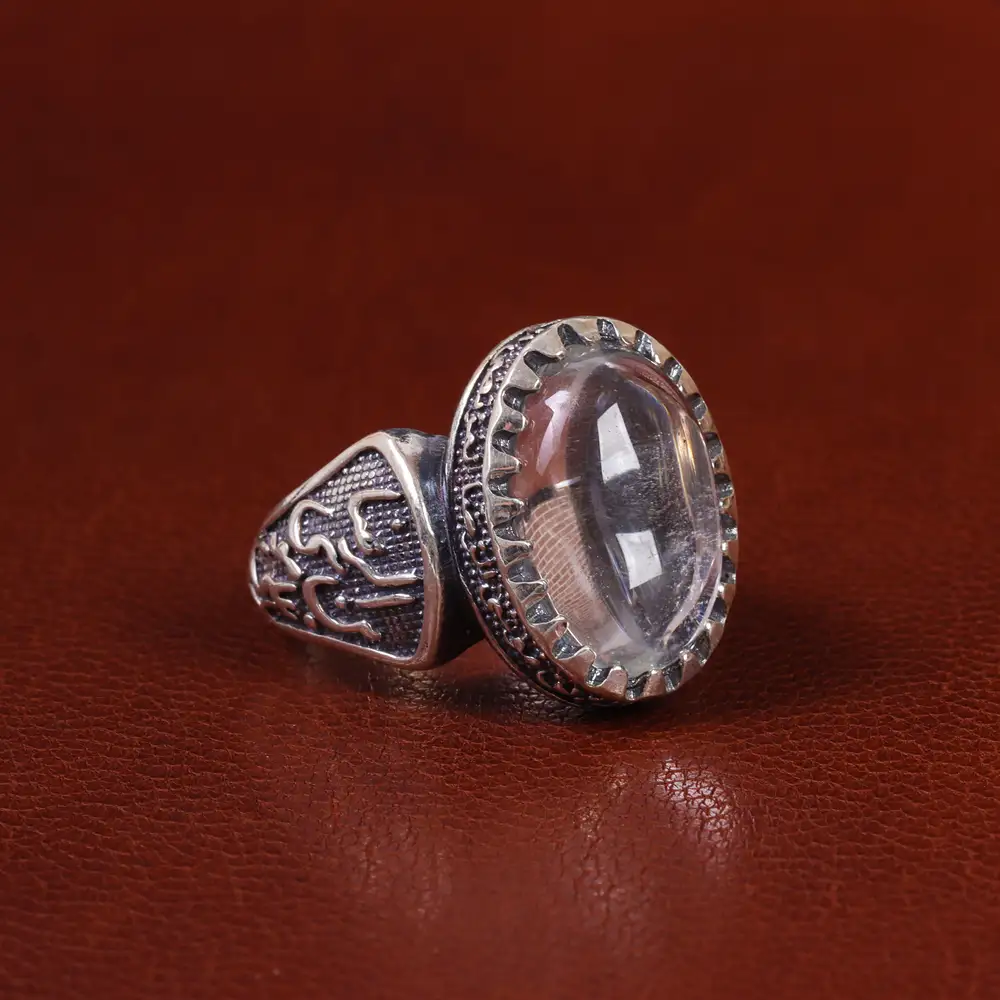 انگشتر دُر نجف مردانه کد 23756