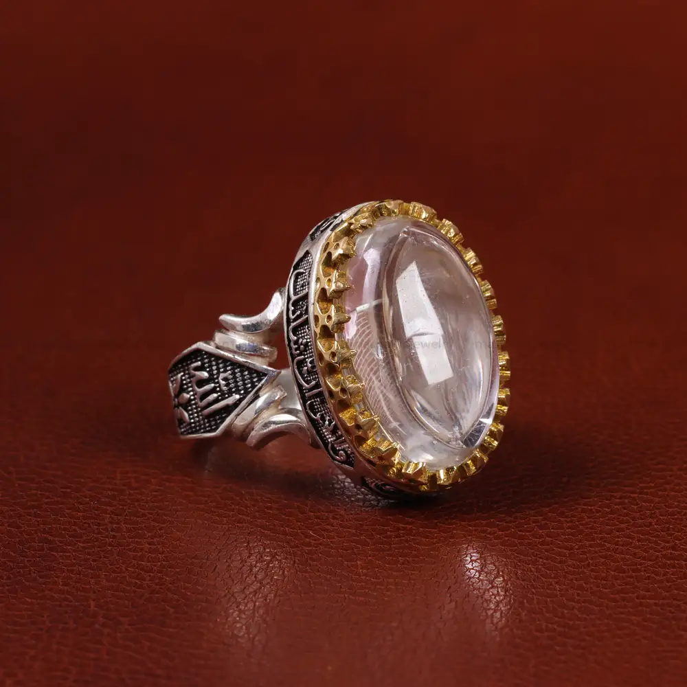 انگشتر دُر نجف مردانه کد 23758