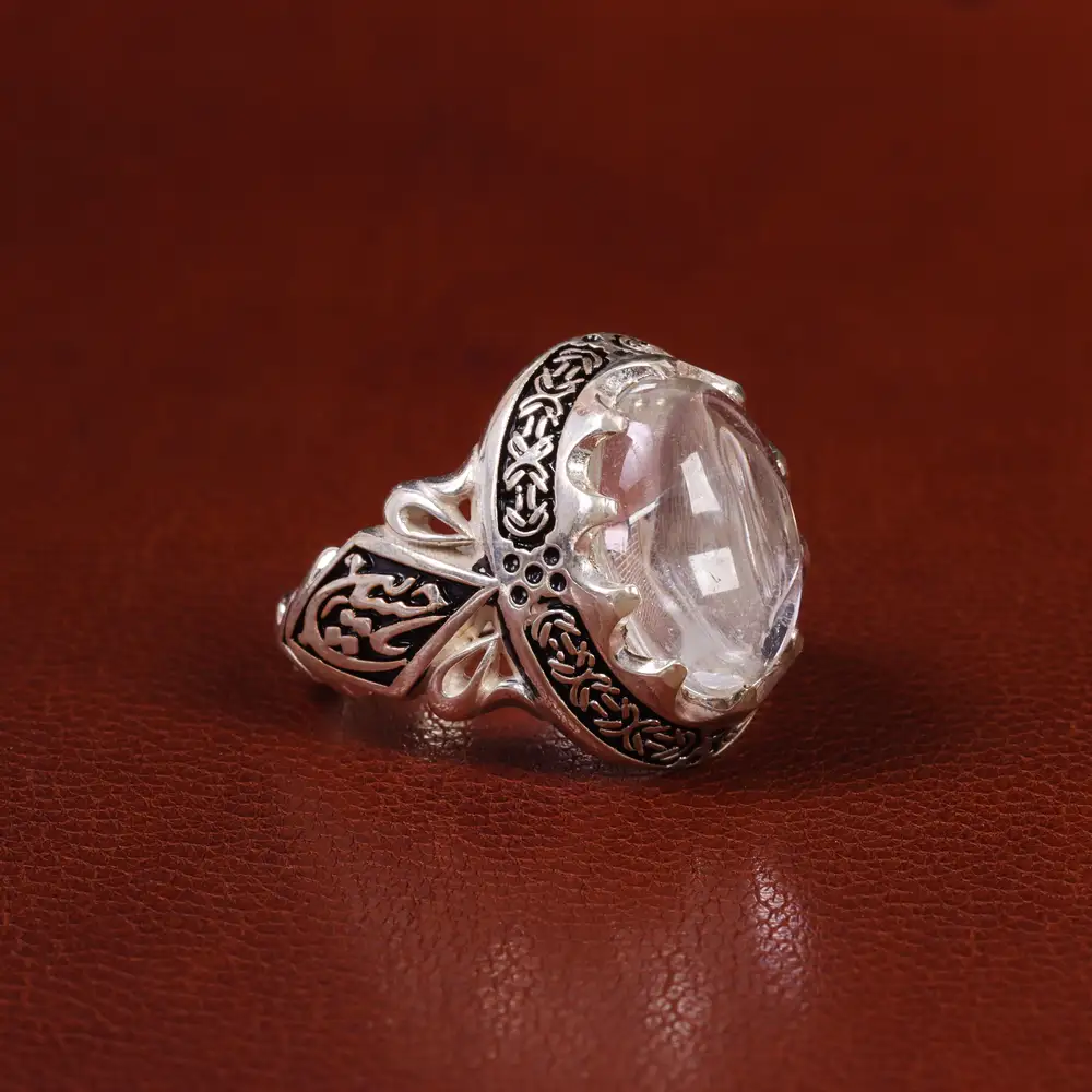 انگشتر دُر نجف مردانه کد 23777