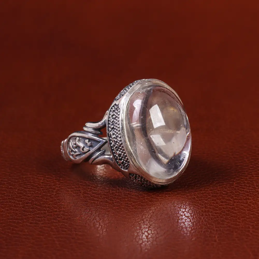 انگشتر دُر نجف مردانه کد 23780