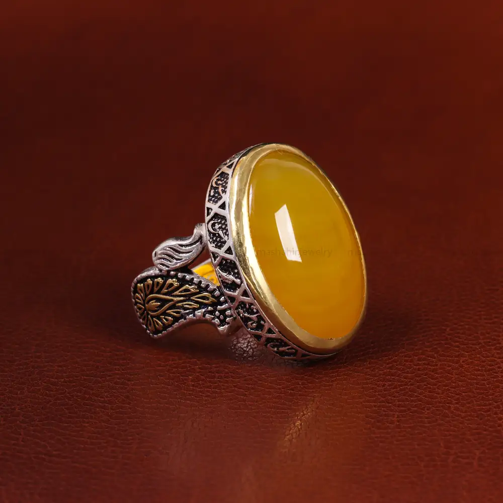 انگشتر شرف الشمس مردانه کد 23793