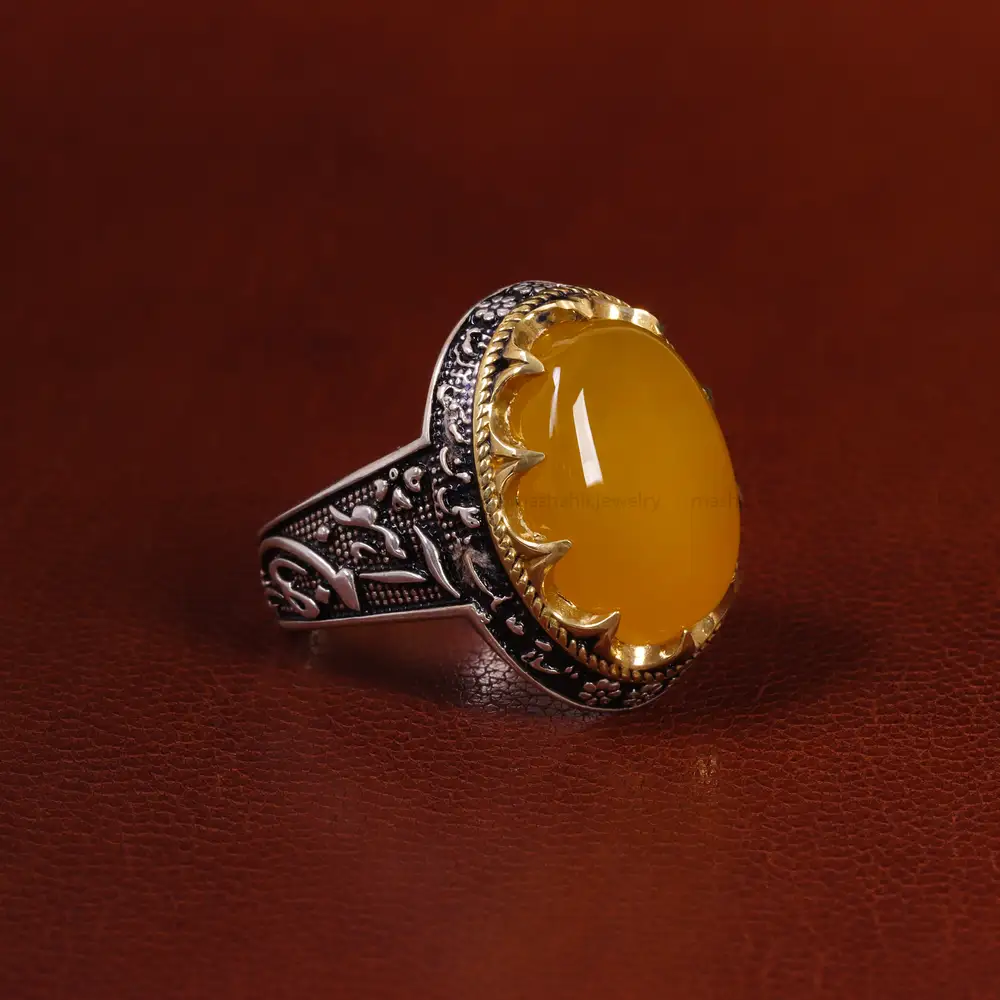 انگشتر شرف الشمس مردانه کد 23799